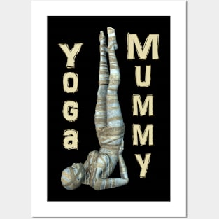 Yoga Mummy Shoulder Stand Pose Posters and Art